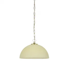 Závesná lampa Trezza mosadz 1x60w e27 ecru tienidlo
