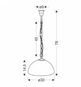 Závesná lampa Trezza mosadz 1x60w e27 ecru tienidlo