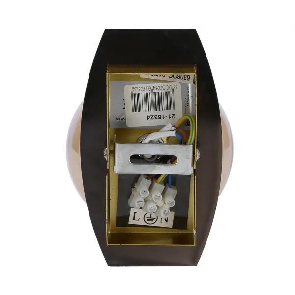 Nástenná lampa Llampa patina 1x40w g9 jantárové tienidlo
