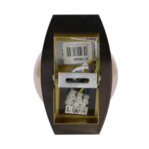 Nástenná lampa Llampa patina 1x40w g9 jantárové tienidlo