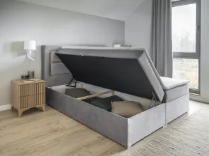 ArtElta Manželská posteľ VIVRE Boxspring | 140 x 200 cm Farba VIVRE: Monolith 84