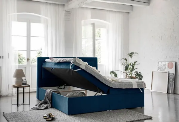 ArtElta Manželská posteľ VIVRE Boxspring | 140 x 200 cm Farba VIVRE: Monolith 77