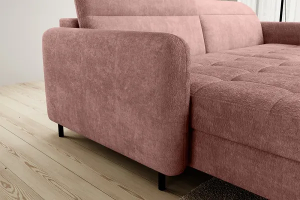 Eltap Rohová rozkládací sedací souprava GOMSI 228 cm Touch 24 růžová levá