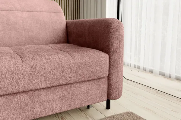 Eltap Rohová rozkládací sedací souprava GOMSI 228 cm Touch 24 růžová levá