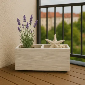 Prosperplast Květináč MADEIRA EKO bílý, varianta 77 cm