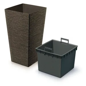 Prosperplast Kvetináč FUSU ECO II kávový, varianta 39,5 cm