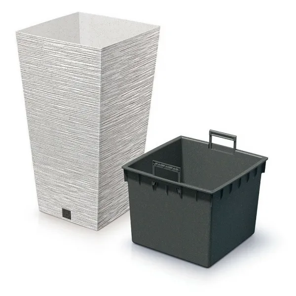 Prosperplast Kvetináč FUSU ECO II biely, varianta 29,5 cm