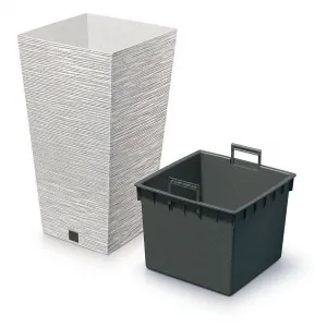 Prosperplast Kvetináč FUSU ECO II biely, varianta 29,5 cm