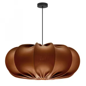 Škandinávska závesná lampa CAFEE' s hnedým tienidlom v moka štýle 52 cm - minimalistické stropné osvetlenie v japonskom štýle E27