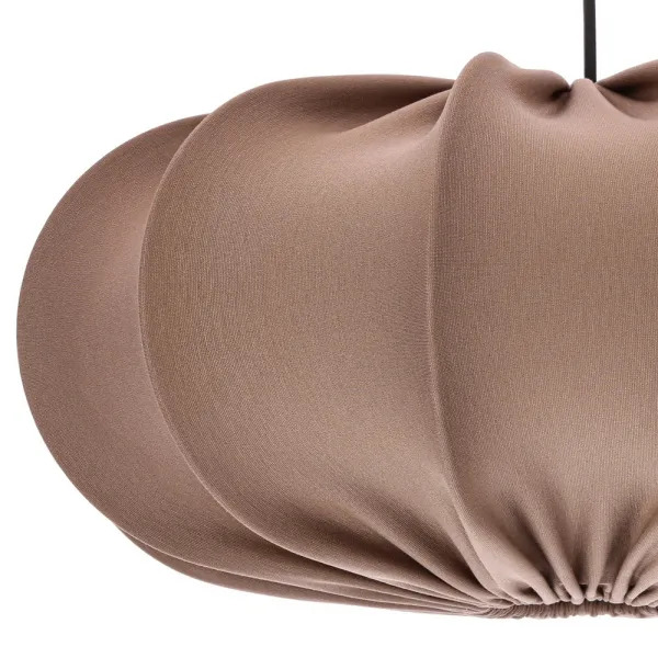 Škandinávska závesná lampa CAFEE' s hnedým tienidlom v moka štýle 52 cm - minimalistické stropné osvetlenie v japonskom štýle E27