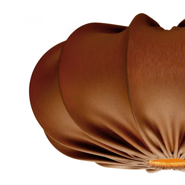 Škandinávska závesná lampa CAFEE' s hnedým tienidlom v moka štýle 52 cm - minimalistické stropné osvetlenie v japonskom štýle E27