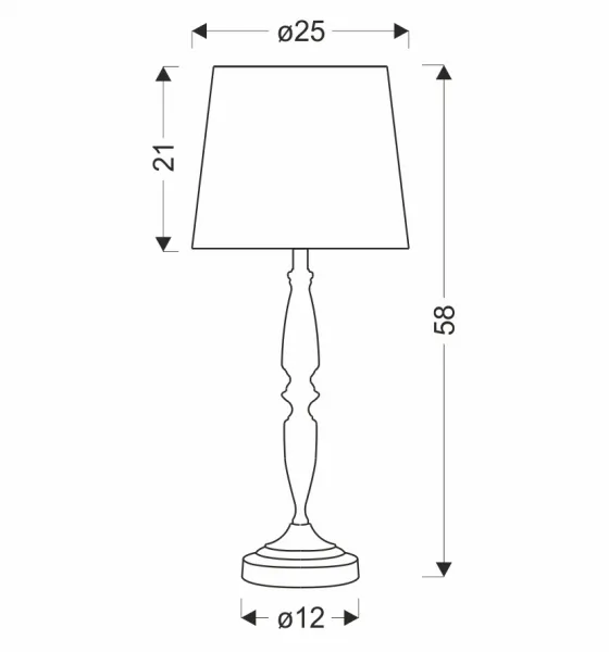 Stolová lampa CARDINALE, výška 58 cm, tmavosivá, tienidlo 1x40 E27, béžová
