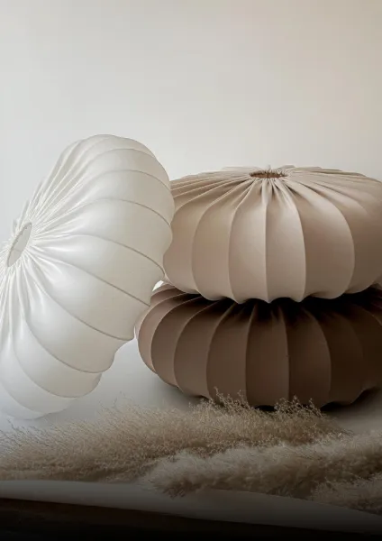 Škandinávska závesná lampa CAFEE' s hnedým tienidlom v moka štýle 52 cm - minimalistické stropné osvetlenie v japonskom štýle E27