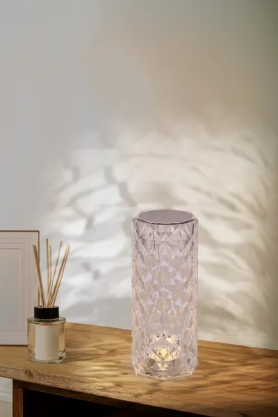 Stolová lampa BRILLO V-21,5 cm bezfarebná 2W LED USB 3000, 4000, 6000K TOUCH ME