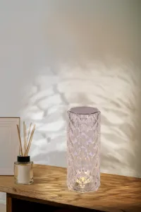 Stolová lampa BRILLO V-21,5 cm bezfarebná 2W LED USB 3000, 4000, 6000K TOUCH ME