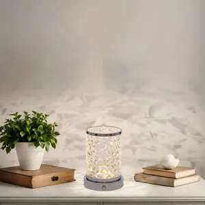 Stolová lampa BRILLO V-14,5 cm bezfarebná 2,5 W LED USB 3000, 4000, 6000K s dotykovou obrazovkou