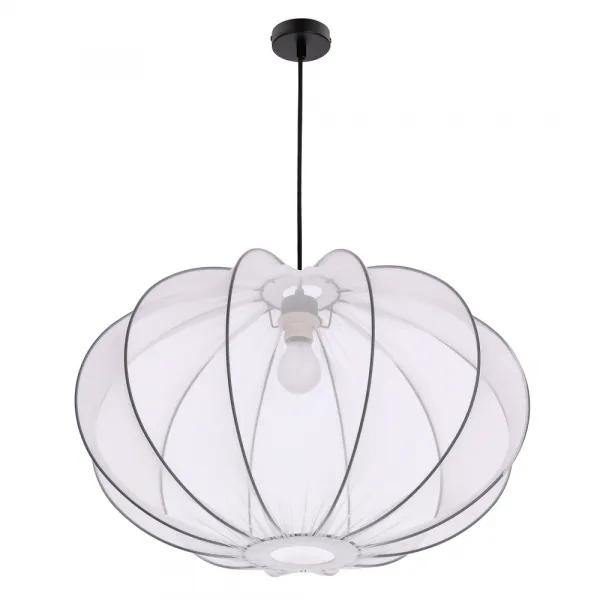 Závesná lampa MELLOW čierna 1x40W E27 tienidlo 60 biela guľa
