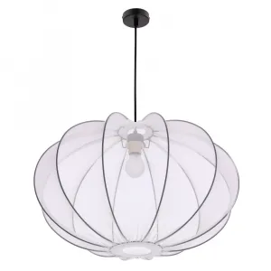 Závesná lampa MELLOW čierna 1x40W E27 tienidlo 60 biela guľa