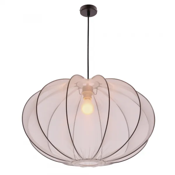 Závesná lampa MELLOW čierna 1x40W E27 tienidlo 60 biela guľa