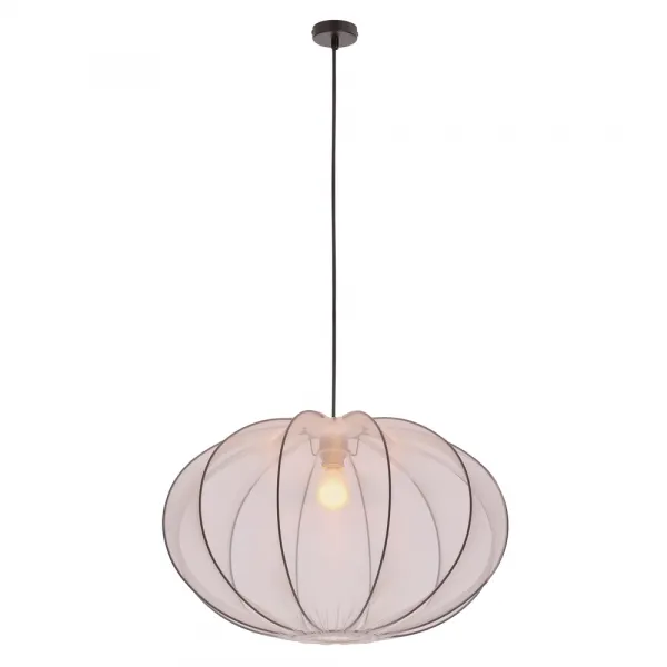 Závesná lampa MELLOW čierna 1x40W E27 tienidlo 60 biela guľa