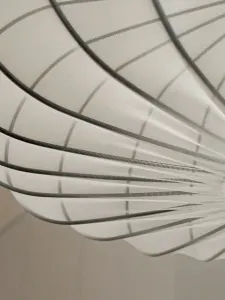 Závesná lampa MELLOW čierna 1x40W E27 tienidlo 60 biela guľa