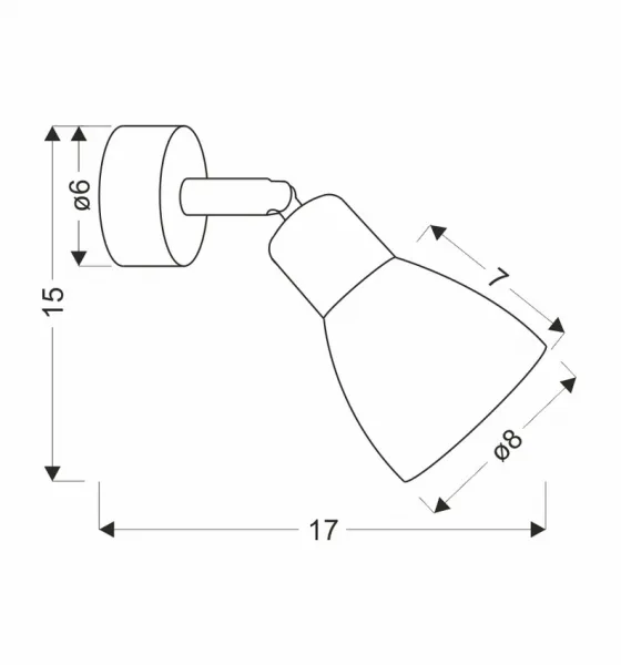 Nástenná lampa Costa 1x40W E14 čierne tienidlo biela