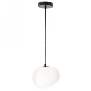 Závesná lampa STONES 20 cm v japonskom štýle - s tienidlom inšpirovaným bielym kameňom - minimalistické stropné osvetlenie do obývačky E27