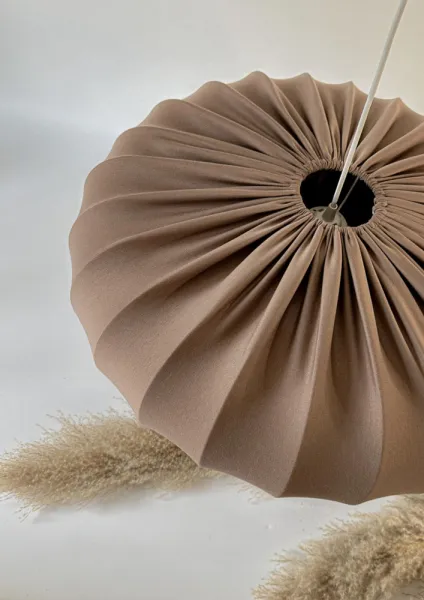 Škandinávska závesná lampa CAFEE' - s mokka hnedým tienidlom 66 cm - moderné stropné osvetlenie do obývačky a jedálne E27