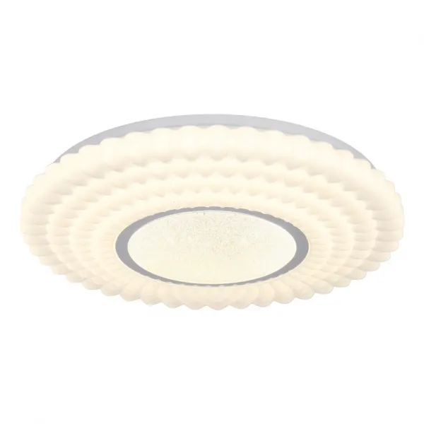 Stropné svietidlo URAN plafón 38cm 24W LED 4000K tienidlo biele+chróm