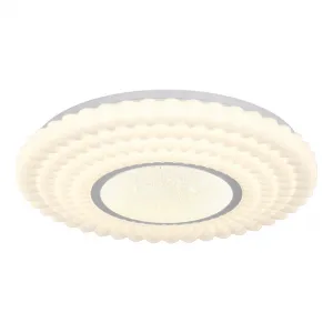 Stropné svietidlo URAN plafón 38cm 24W LED 4000K tienidlo biele+chróm