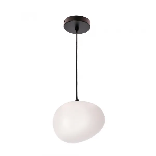 Závesná lampa STONES 20 cm v japonskom štýle - s tienidlom inšpirovaným bielym kameňom - minimalistické stropné osvetlenie do obývačky E27