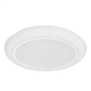 Stropné svietidlo GILLY, plafón, 38 cm, 24 W, LED, 4000K, tienidlo, biele+chróm
