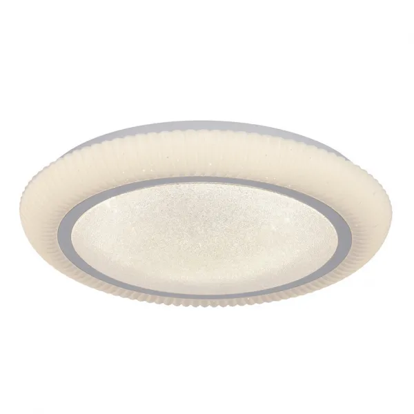 Stropné svietidlo GILLY, plafón, 38 cm, 24 W, LED, 4000K, tienidlo, biele+chróm