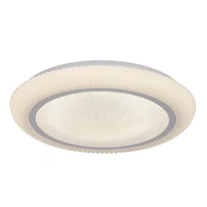 Stropné svietidlo GILLY, plafón, 38 cm, 24 W, LED, 4000K, tienidlo, biele+chróm