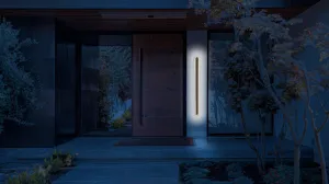 Vonkajšia nástenná lampa STICK L-30 čierna 12W opálové tienidlo IP65