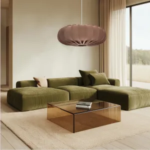 Škandinávska závesná lampa CAFEE' - s mokka hnedým tienidlom 66 cm - moderné stropné osvetlenie do obývačky a jedálne E27
