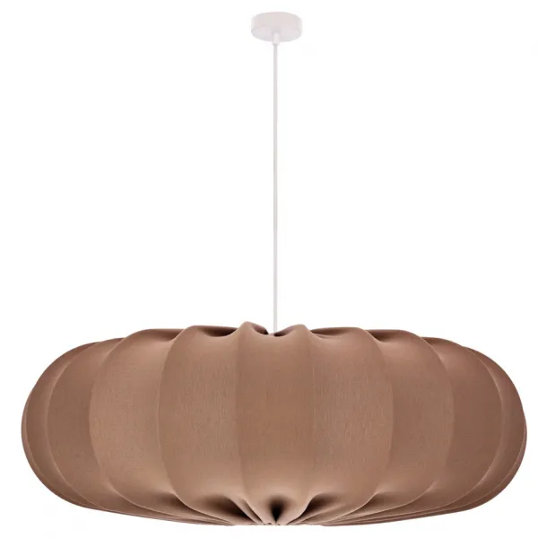 Škandinávska závesná lampa CAFEE' - s mokka hnedým tienidlom 66 cm - moderné stropné osvetlenie do obývačky a jedálne E27