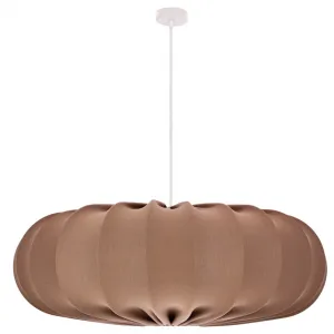Škandinávska závesná lampa CAFEE' - s mokka hnedým tienidlom 66 cm - moderné stropné osvetlenie do obývačky a jedálne E27