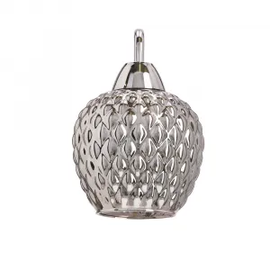 Nástenná lampa TOBIAS chróm 1x40W E27 dymové tienidlo