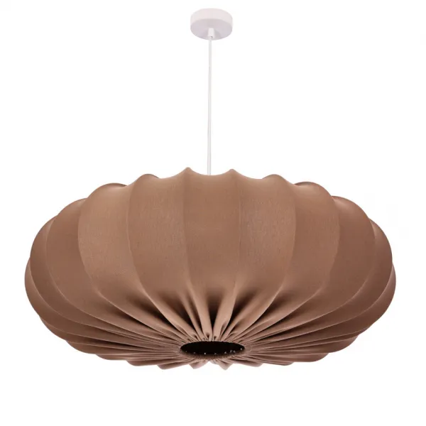Škandinávska závesná lampa CAFEE' - s mokka hnedým tienidlom 66 cm - moderné stropné osvetlenie do obývačky a jedálne E27