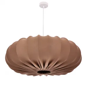 Škandinávska závesná lampa CAFEE' - s mokka hnedým tienidlom 66 cm - moderné stropné osvetlenie do obývačky a jedálne E27
