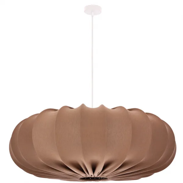 Škandinávska závesná lampa CAFEE' - s mokka hnedým tienidlom 66 cm - moderné stropné osvetlenie do obývačky a jedálne E27