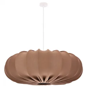 Škandinávska závesná lampa CAFEE' - s mokka hnedým tienidlom 66 cm - moderné stropné osvetlenie do obývačky a jedálne E27