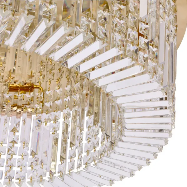 Stropná lampa MARANGA plafón zlatá 10x10W E14 bezfarebné kryštály