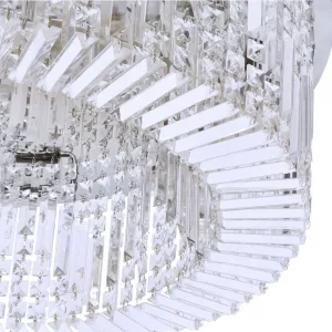 Stropná lampa MARANGA chrómový plafón 10x10W E14 bezfarebné kryštály