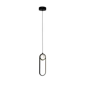 Závesná lampa LACRIMA čierna 10cm 15W LED 3000K biely kryt