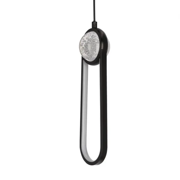 Závesná lampa LACRIMA čierna 10cm 15W LED 3000K biely kryt