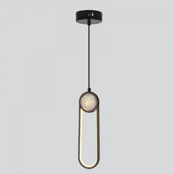 Závesná lampa LACRIMA čierna 10cm 15W LED 3000K biely kryt