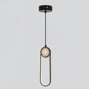 Závesná lampa LACRIMA čierna 10cm 15W LED 3000K biely kryt