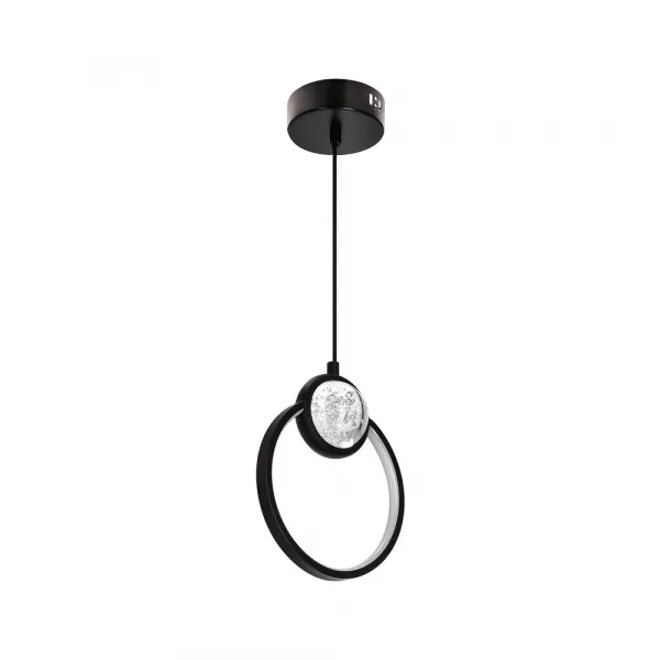 Závesná lampa LACRIMA 20cm čierna 15W LED 3000K biely kryt